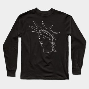 Statue of Liberty - Very Minimal Drawing Style Long Sleeve T-Shirt